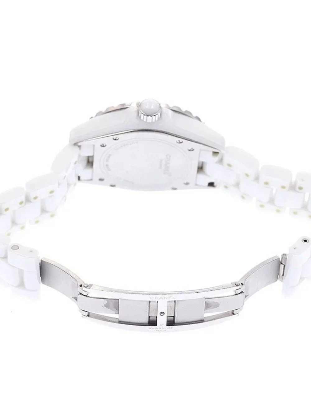 CHANEL J12 H1629 38mm White Ceramic 12P Diamond Automatic Men's Watch_935070